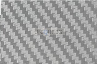 Фолио карбон с въздушни канали   152см Х 1м Светло сив